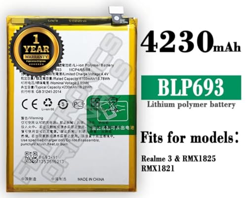 Image of BLP693 Battery for realme 3 RMX1825 RMX1821 Battery with 1 Year Warranty**** (I238)