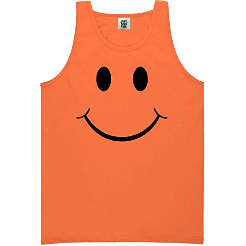 zerogravitee Bright Smile Bright Neon Orange Tank Top - Large