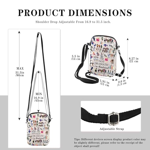 Theatre Bag Musical Gift I'm Not Dramatic I'm Theatrical Musical Theatre Gift Musical Crossbody Bag2