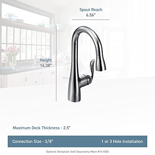 Moen Arbor Spot Resist Stainless One-Handle Pulldown Bar Faucet Featuring Reflex, 5995Srs #TOP4
