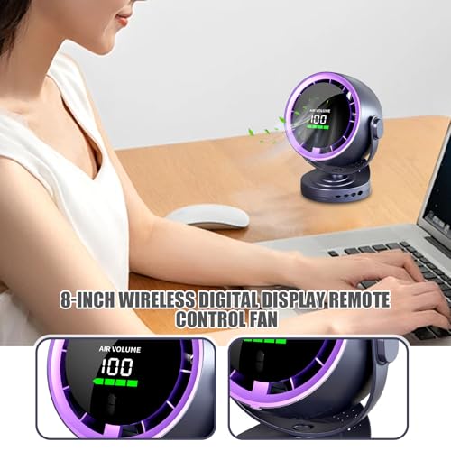 Ventilateur avec télécommande silencieux et compact pour table et circulation de l'air - 7