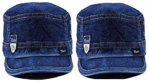 Image of Men's & Women's Unisex Denim Cap (Blue Black Free Size) (Pack of 1)