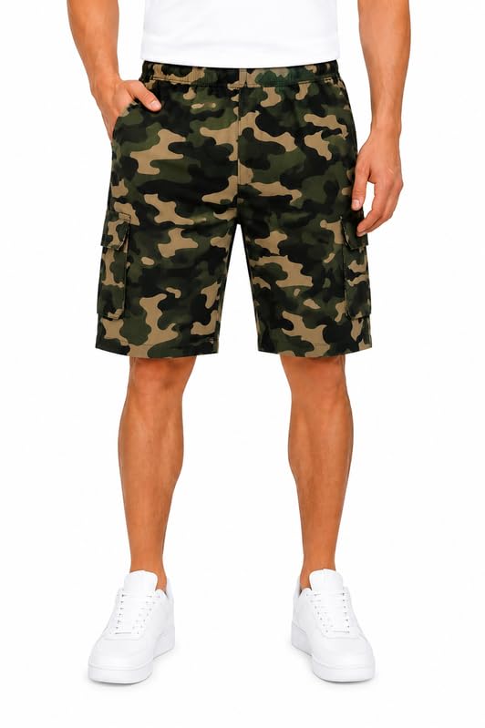 Image of Romano nx Men's 100% Cotton Cargo Shorts with 5 Pocket Style, 3 Years Warranty