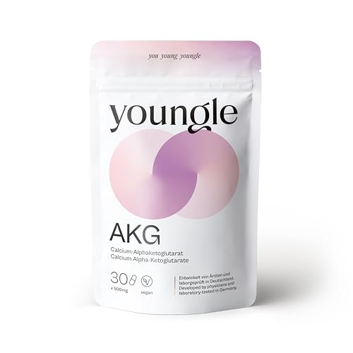 Calcium Alpha-Ketoglutarat (Ca-AKG) Kapseln - Hochdosiert 500mg 100% rein & in Deutschland Hergestellt & Getestet - ohne Zusatzstoffe verzögerte Freisetzung - 30 Kapseln