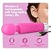 Oliver James Wand Vibrator for Women - Quiet Adult Toy Vibrator Dildo with 20 Patterns & 8 Speeds | 6 Hour Battery Life Water Resistant USB Rechargeable G Spot Vibrator for Deep Intense Pleasure