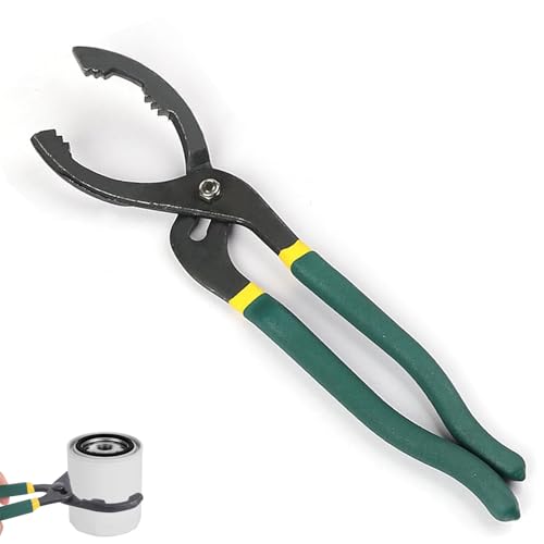 GANILITY Alicates para filtro de aceite, llave de filtro de aceite, universal, ajustable de 30 cm, con mango antideslizante, herramienta de eliminación de filtro de aceite, para automóviles