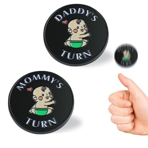 Image of New Parent Decision Coin Funny Pregnancy Gifts for First Time Moms Dads, Cute New Parents Gift Mommy Daddy Couples Gift Ideas, Gag Gift for Shower Birthday Fathers Day,Black