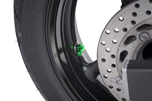 Valves de roue Puig facilitant le gonflage en aluminium anodisé vert