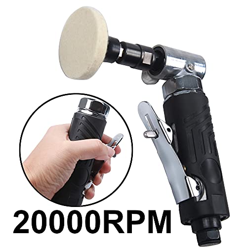 Angle Air Die Grinder 1/4 Inch With 4 Pcs 2" Roll Lock Sanding Discs, 90 Degree Angle Pneumatic Die Grinder #TOP3