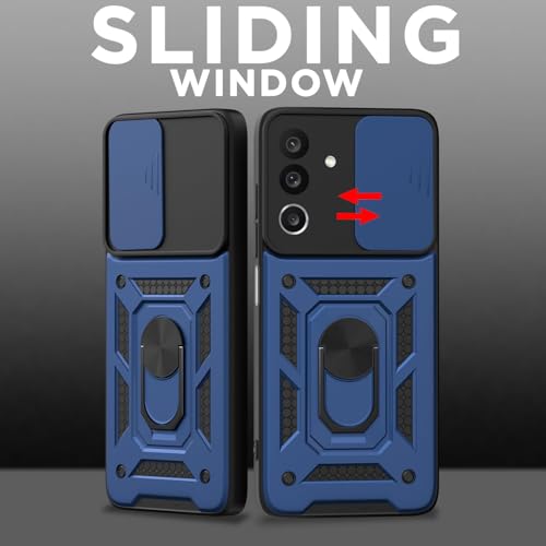Image of AIBEX Back Cover for Samsung M36 5G / Samsung F36 5G | D10 Tough Armor Case | Sliding Camera Shield | 360 Protection | Kickstand Ring Holder