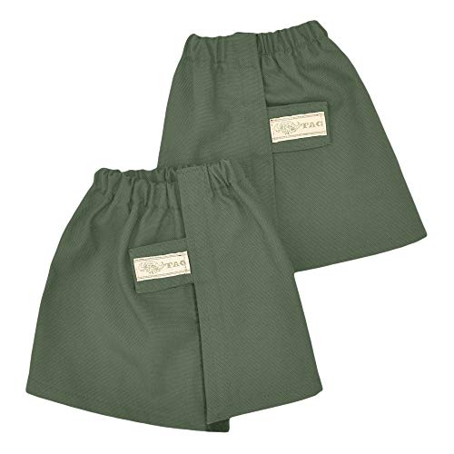 Tag Safari Canvas Gaiters with Hook & Loop Fastener for Hiking, Walking, Hunting and Mountain Climbing, Made in Africa - Forest - Large