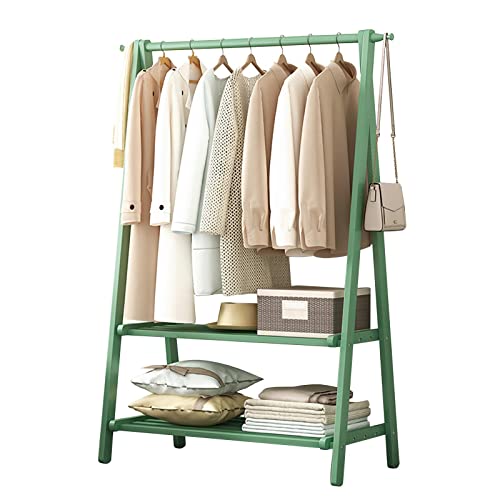 Perchero de madera pequeño con estante de almacenamiento de 2 niveles para dormitorio, hogar, interior y oficina, 160 x 116 x 40 cm, solución elegante y que ahorra espacio
