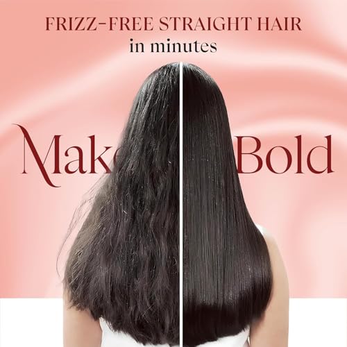 Image of Urban Yog Hair Styling Combo | 3-in-1 Hot Air Brush and Electric Hair Straightener Brush | 1.5-inch Barrel, 1200 Watt, Multicolour & Black | Volumizer, Dryer, Straightener with Ceramic Coated Plates