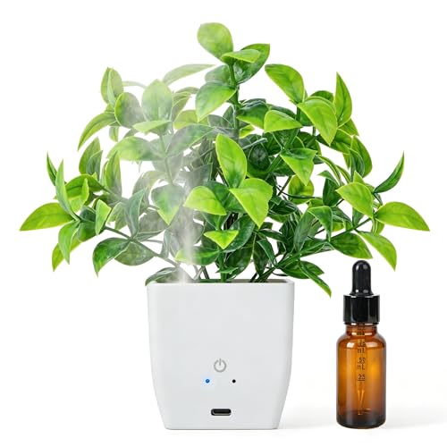 Der Rose Fake Plants Artificial Plants Desktop Planter, Green Leaf...