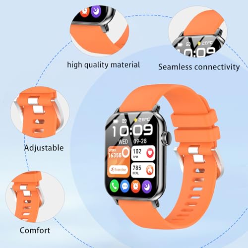 Correa de silicona para reloj iBesi TG09 naranja miniatura 2