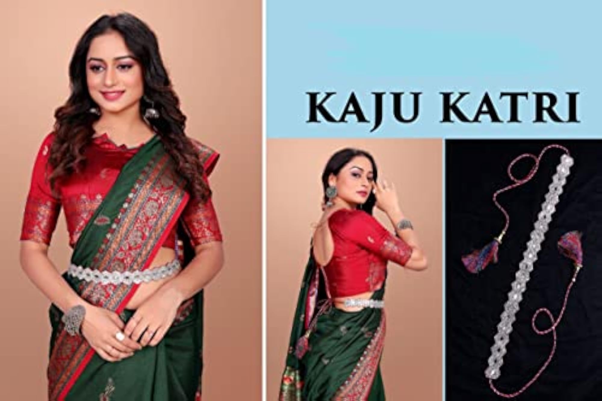 Women's Mirror Work Kamarband Waist Chain, Elegant Design