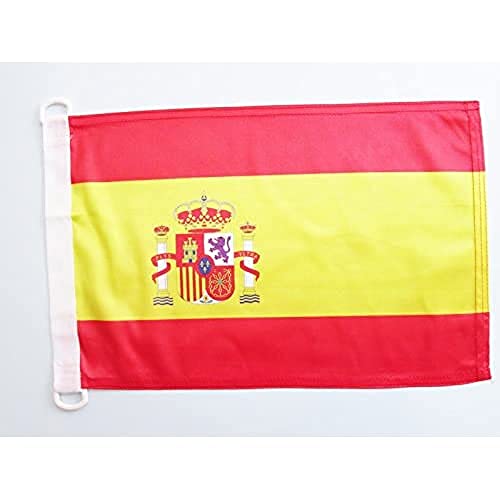 AZ FLAG - Spain Nautical Flag - 18'' x 12'' - For Outdoor and Boat - Spanish Banner Knitted Polyester with Two Plastic Rings - Vivid Colors - 12x18 in - 45x30 Cm