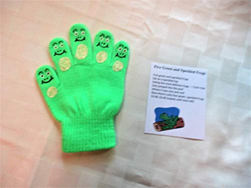 Five green and speckled frogs hand puppet, teacher gift