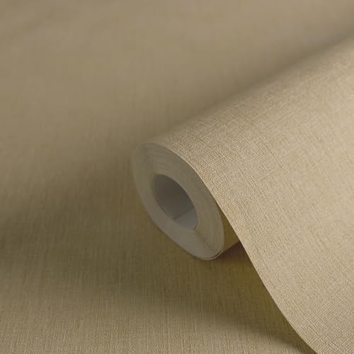 Livingwalls Tapete 396518 Plain Wallpaper in Beige, Yellow - Image 2