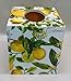 Designs by Vincenza Handmade Decoupage Wood Tissue Box Cover, Lemons, Citrus