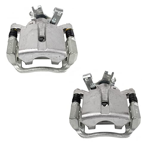 Image of TRQ Rear Brake Caliper Set Compatible with 2005-2008 Chevrolet Cobalt 2008-2010 HHR 2004-2012 Malibu 2007-2009 Pontiac G5 2005-2010 G6 Saturn Aura 2004-2007 Ion