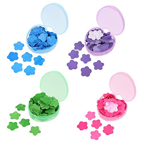 Exceart 10 Boxes Mini Portable Travel Soap Paper Sheets Disposable Hand Washing Soap Sheets Soap Flakes Hand Bath Toiletry Paper Soap Sheets Hand Soap Tablet For Travel Outdoor (Random Color) #TOP28