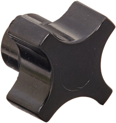 DimcoGray Black Phenolic 4 Prong Knob Female, Brass Insert: 1/4-20" Thread x 7/16"