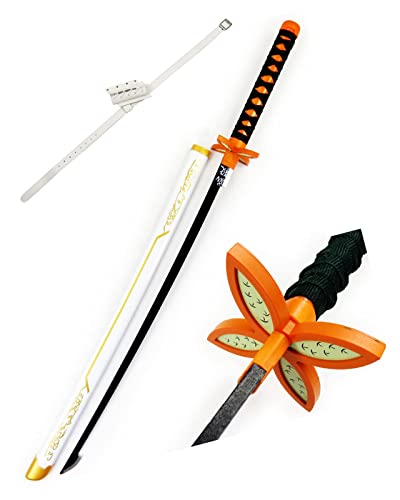F-XW Réplique de l'épée de samouraï de 104,1 cm avec lame en bambou pour cosplay et entraînement d'Halloween (couleur : T) Cover