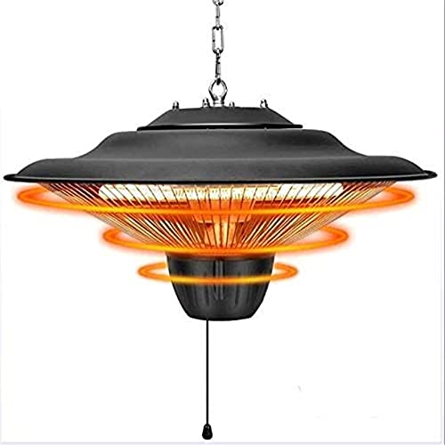 Gmjay Calentador de Patio Eléctrico al Aire Libre Calentador Halógeno de Jardín, Calentador de Techo Colgante, Calentador de Tubo de Fuego Halógeno Resistente a la Intemperie