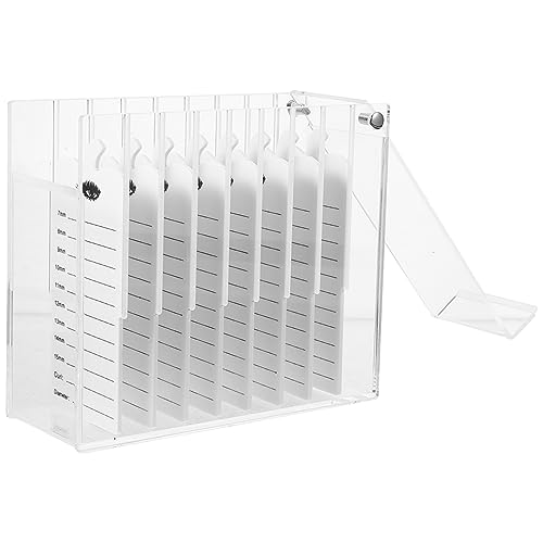 BRIGHTFUFU Acrylic Multi Layer Eyelash Storage Box Clear Travel Organizer for False Eyelashes Dustproof Makeup Display Case with 8 Layers for Easy Access and Organization