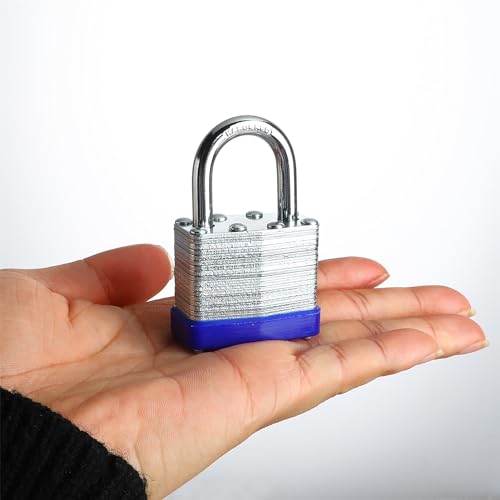 Image of 4 Pack Pad Locks with Same Key, Heavy Duty Keyed Alike Locks | Same Key Convenience, 4 Locks Share Keys, Durable Steel Body for Storage, Gates, Garages and Outdoor Use