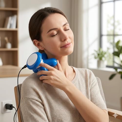 Image of EESOME Mini Electric Body Massager for Pain Relief & Relaxation | USB Powered Full Body Vibration Massager for Neck, Back, Shoulder & Legs | Portable Handheld Massager | Batteries Not Included