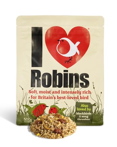 I Love Robins ILR-1 Robin Food 500G - Super-Rich High Energy Bird Food, Blackbirds and Thrushes, Brown