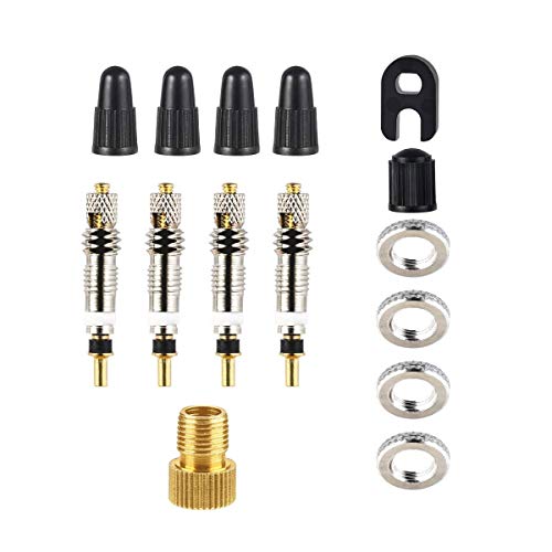 KongJies French Valve Core, herramienta de eliminación de válvula de bicicleta para bicicletas de carretera y montaña, 15 piezas Cover