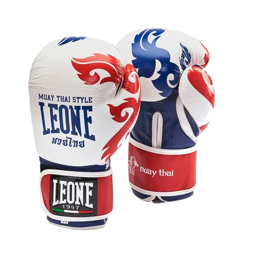 Leone 1947 Guantes de Boxeo de Muay Thai Blancos, 10 oz, GN031
