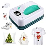 Heat Press Small Heat Press Machine for Heating Transfer, 7 × 4.8 inch Portable Easy Press Mini...