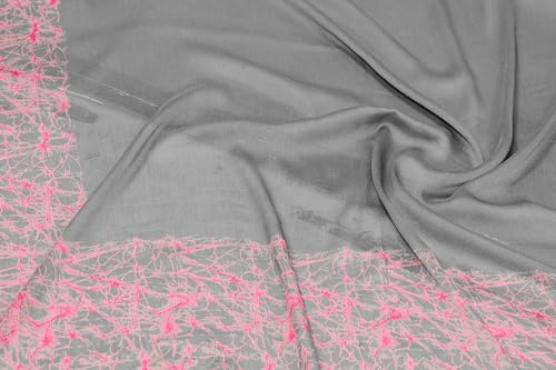 Image of MIRCHI FASHION Women Saree Abstract Print Chiffon | Breathable Lightweight Casual Sari for Regular Use and Office with Unstitched Blouse (Available in 25 Colors)