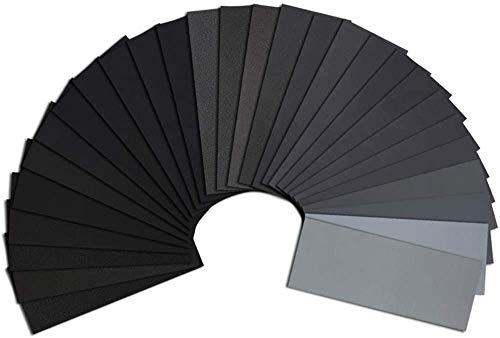 42Pcs Sandpaper wet dry sandpaper / 120 to 3000 Grit Dry Wet sandpaper kit 9x3.6 Inch/automotive sandpaper/sandpaper for wood/Dry Wet Sanding/Metal Sanding and Polishing Wood Furniture Finishing