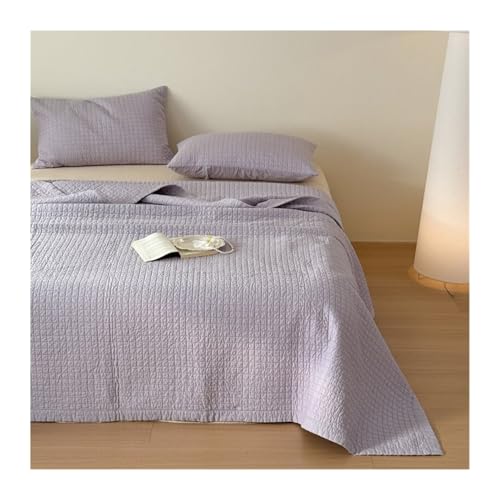 GBHMJU Colcha Bouti Verano Reversible Ligero decoración de Cama Cubrecama para Primavera Verano Otoño Invierno, 1 Colcha y 2 Fundas de Almohada(Purple)