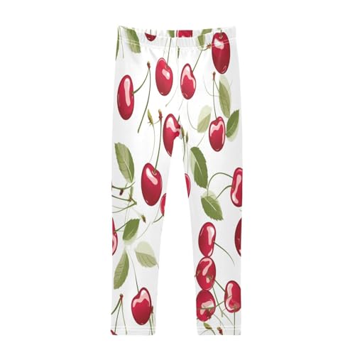 Bolaz Toddler Girls Leggings Printed Yoga Pants Leggings Cherry Three for Kids