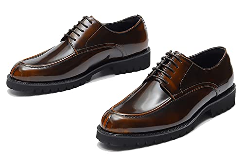 Santimon Men's Oxfords Casual Dress Shoes Genuine Leather Derby Fashion Formal Tuxedo Walking Shoes for Men4