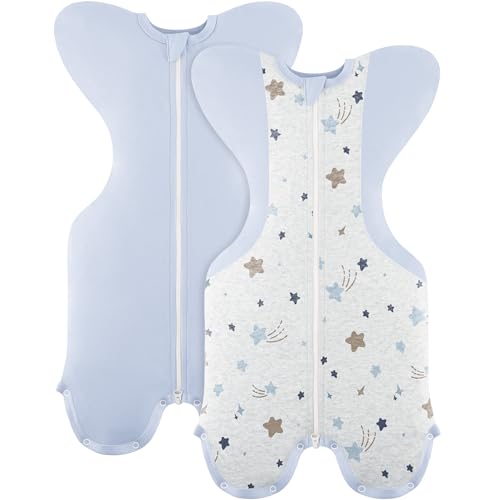 Image of Susurration Baby Sleep Sack, Self-Soothing Swaddle for Newborns, Improves Sleep, Snug Fit Helps Calm Startle Reflex, Newborn Essentials for Baby, 2 Pack, 1-3 Months, 8-13 lb
