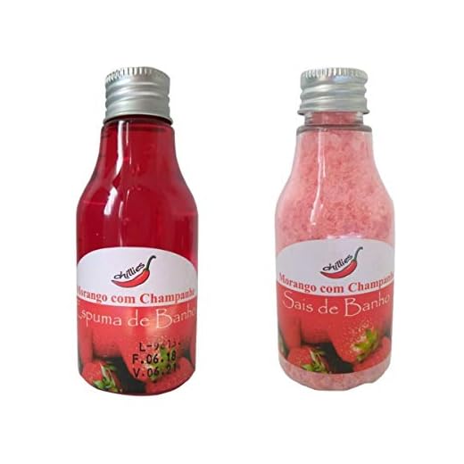 Kit Sais de Banho e Espuma de Banho Aroma Morango com Champagne Esfoliante Aromatizante Escalda Pés Hidratante Banheira Hidromassagem Spa Fragrâncias Relaxante