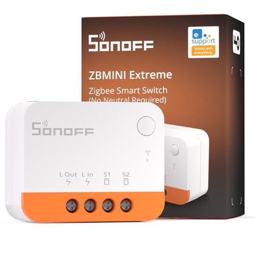 SONOFF Zigbee Smart Switch,No Neutral Wire Required,works with Alexa/Google Home,ZigBee Hub Required