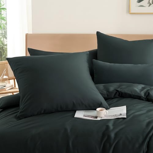 RUIKASI Bettwäsche 200x200 Grau Baumwolle - Baumwolle Bettwäsche-Sets 200x200cm 3teilig mit Reißverschluss… – Ansicht 5
