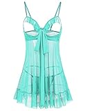 Avidlove Womens Open Cup Sexy Halter Strappy Lingerie Cupless Chemises Babydoll