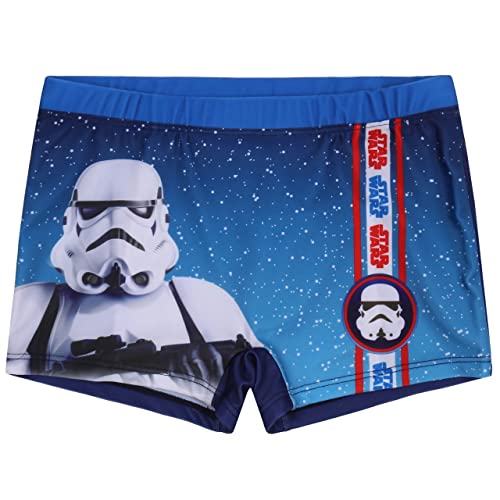 Maillot de Bain Star Wars Stormtroopers pour garçon, Bleu et Bleu Marine 7-8 Ans