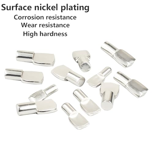 Ctyjia 12 PCS Shelf Pins 5mm Shelf Support Pegs, Spoon Shape Cabinet Shelf Support, Book Bracket Shelf Pegs Pins - Image 4