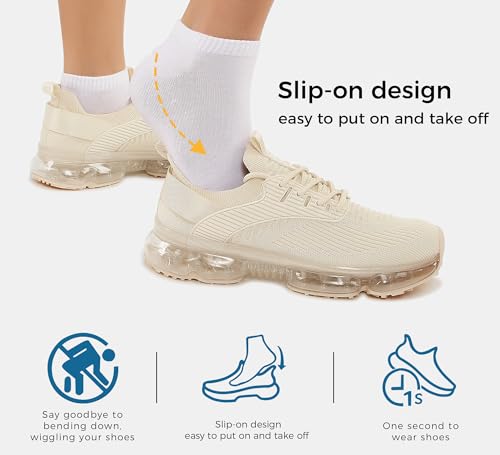 Image of LUCKY STEP Women Air Cushion Fashion Sneakers | Breathable Casual Comfortable Lightweight Walking Shoes