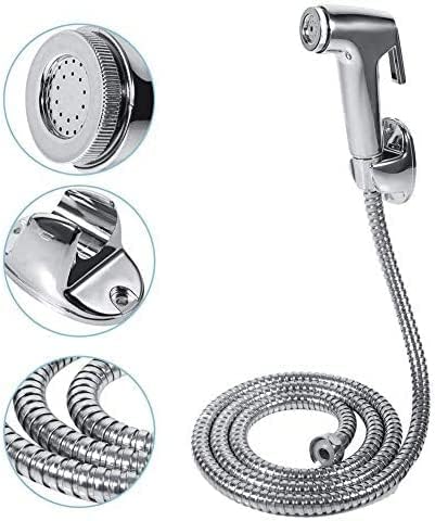 Imaashi Plastic Toilet Hand Shower Health Faucet Jet Set - All-inclusive with 1 Meter Shower Hose, Wall Mount & Fittings